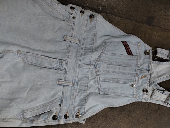 34x26 90's Union Bay Lightwash Denim Overalls 199… - image 9