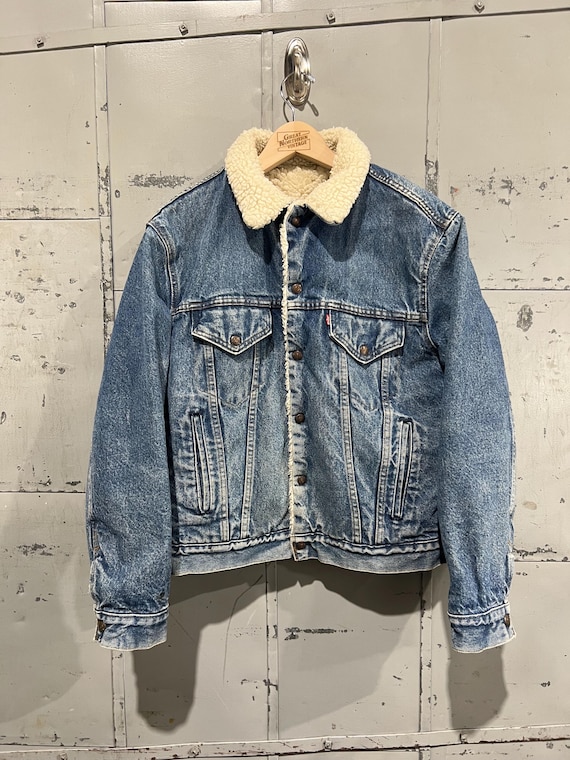 Size 42R 70's Levi's Sherpa Chore Lined Work Jean Jacket