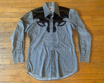 Vintage Deadstock Miller Miller Miller Denim Western Pearl Button Shirt