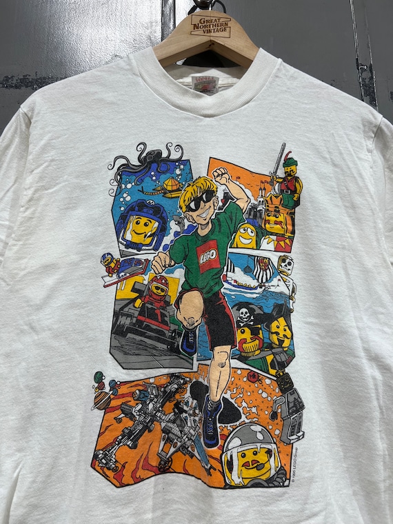 Vintage 90s Adulto 1995 Lego camiseta grafica camiseta blanca Tamano mediano Etsy Mexico