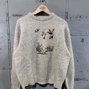 [希少品]LORD JEFF   ウールニット　ヴィンテージ　80年代　美品 80s Vintage Lord Jeff Sweater Cozy Wool Blend Picture Knit Unique
