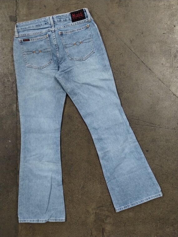 29x30.5 Y2K Mudd Lightwash Bootcut Flared Jeans L… - image 3