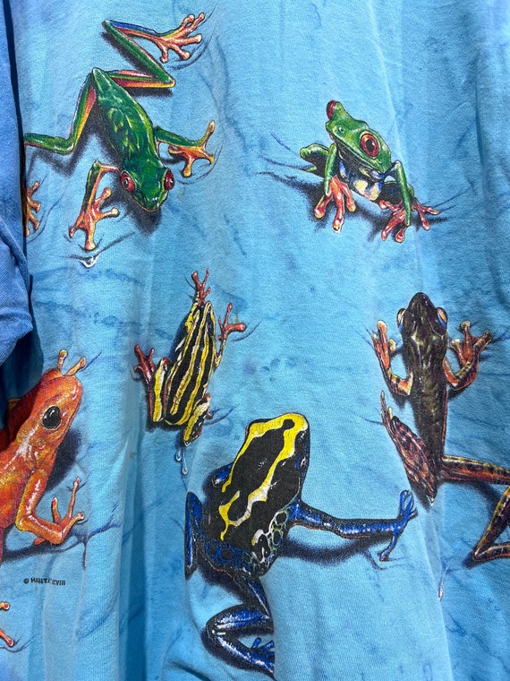 Size xxl  1990s tie dye frog shirt Reno Nevada  g… - image 4