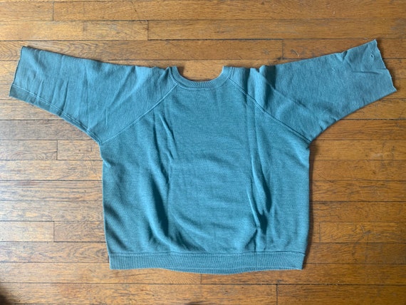 XS 60s/70s Sportswear Cropped Sleeve Sage Green S… - image 6