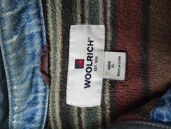 XL 90’s Woolrich Flannel Lined Denim Jacket Work … - image 2
