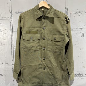 70&#39;s OG-507 Fatigue Button Up Shirt- Vietnam War(Army Green) army