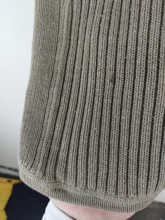 M 90s Eddie Bauer Tan Cardigan Vest Knit Sweater … - image 3