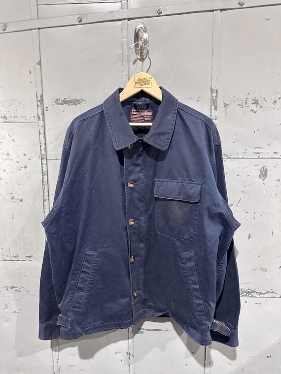 Vintage 90s Trendy Boxy Abercrombie & Fitch Navy Dual Closure USN
