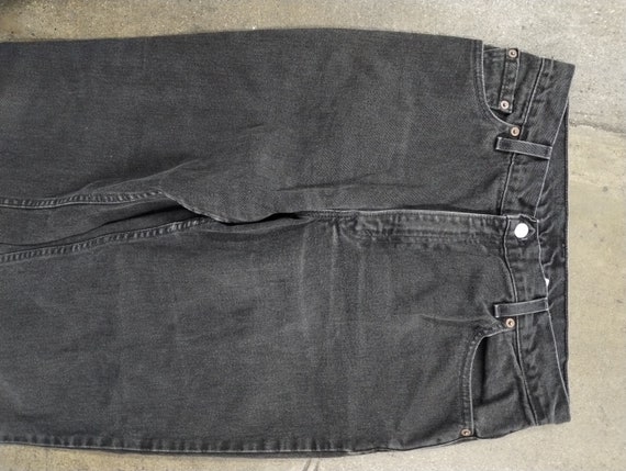 31x29 90s Levi's Black 550 Jeans Tapered Pants 19… - image 6