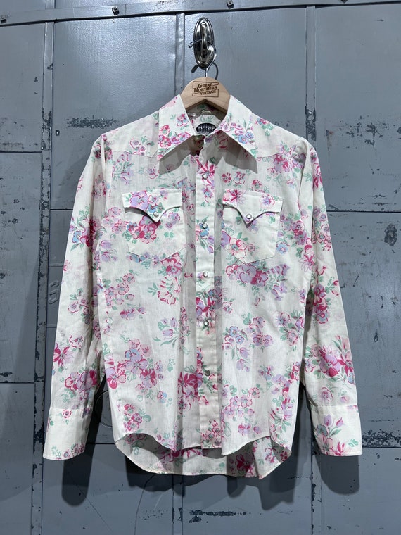 80’s Miller Western wear floral shirt