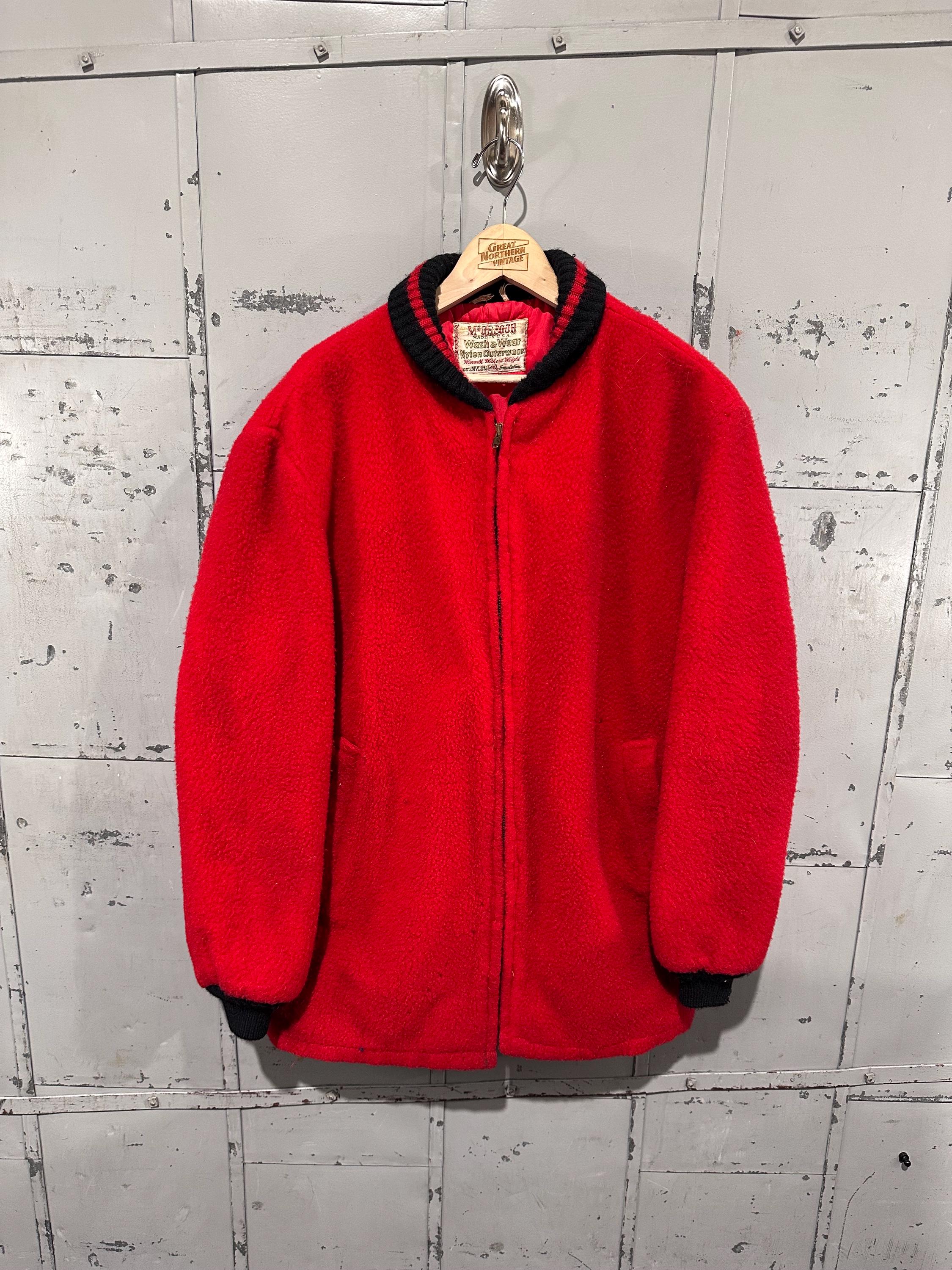 McGregor 50s60s McGregor Red Fleece Jacket Rockabilly