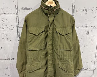 Vintage Distressed M65 Field Jacket OG 107 Olive Green Coat