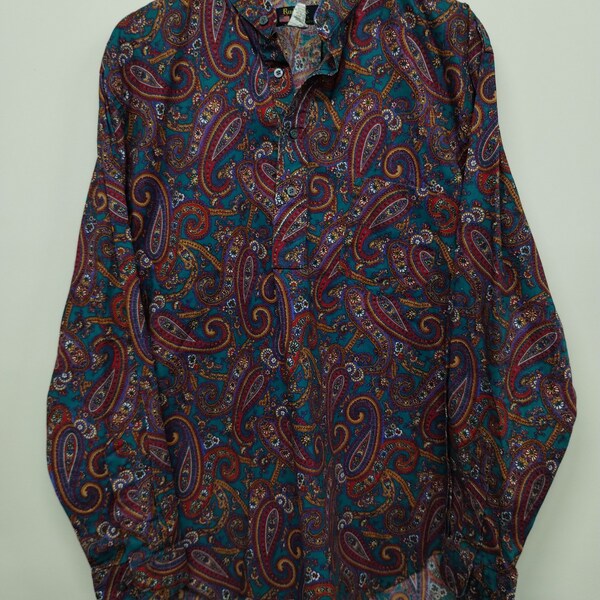 Paisley Art Print Casual Pullover Sweater