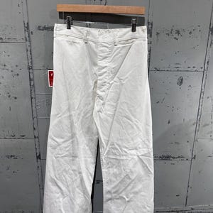 True Vintage 50s US Navy White Cotton Sailor's Bell Bottom Baggy