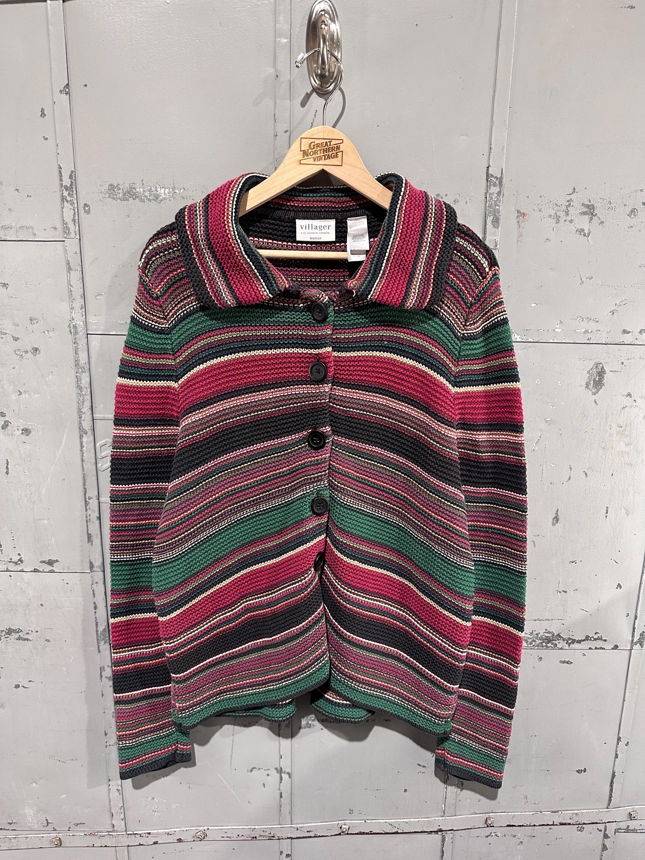Oversized Multicolored Cardigan - Etsy