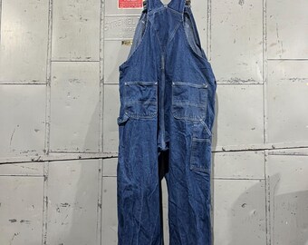 Carhartt オーバーオール　　44×32 90s Blue Denim Carhartt Bib Overalls 44 X32 - Etsy