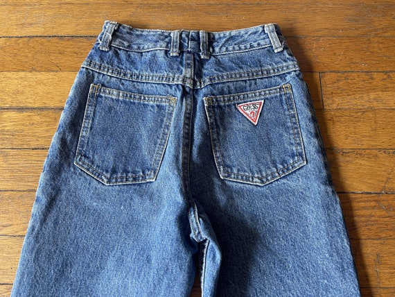 90s Guess Jeans Juniors Tapered Denim Ankle-Zip P… - image 4