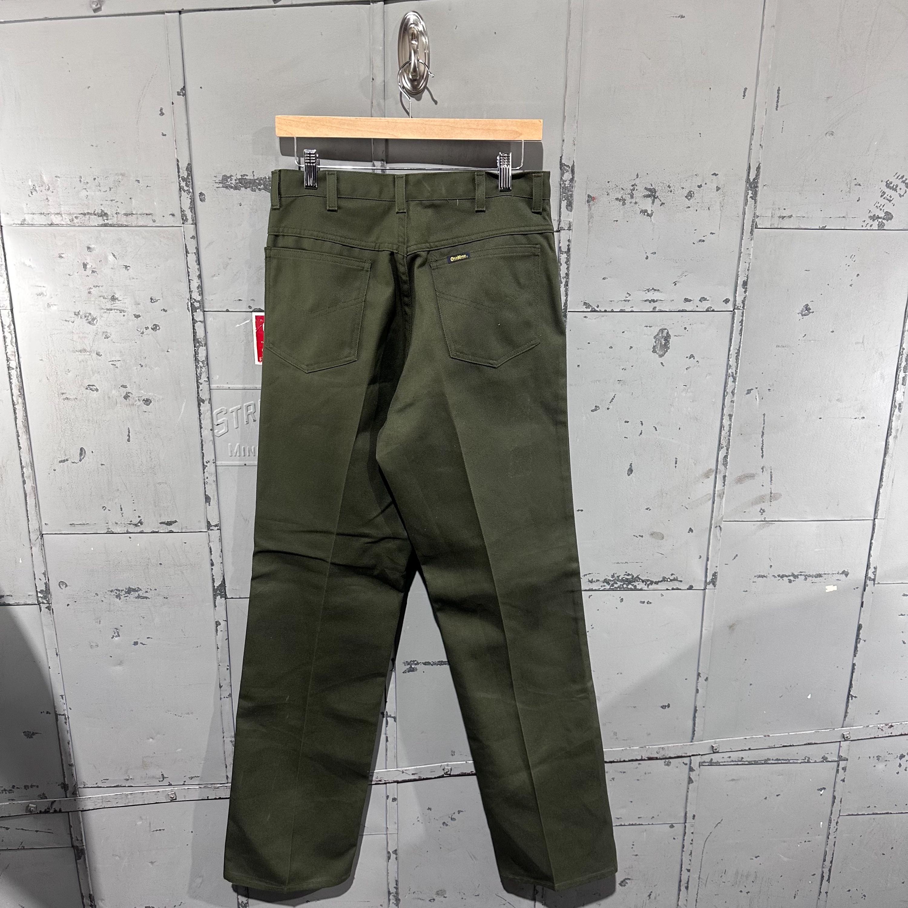 Vintage 1970s Oshkosh Earth Tone Green Chino Work Pants Americana