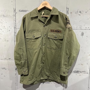 70&#39;s OG-507 Poly -Cotton Fatigue Button Up Shirt- Vietnam War(Army Green)