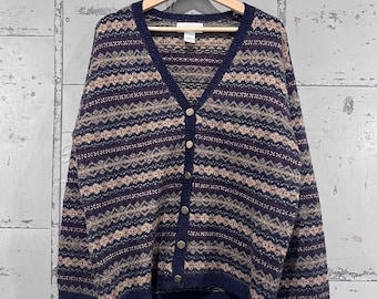 トップス vintage babouche cardigun cr BARCA M/L Cardigan Crop Black Boucle Wool Knit Thick Pinup