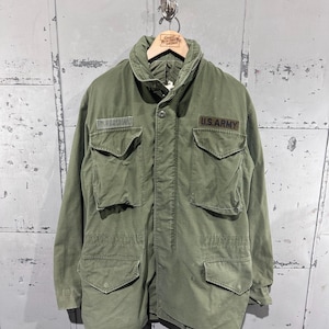 Vintage Distressed M65 Field Jacket OG 107 Olive Green Coat