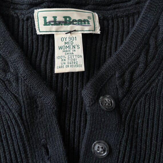 L.L. Bean Cotton Quarter Button Up Sweater Women’… - image 3
