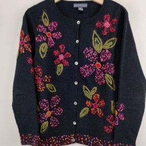 vintage 刺繍カーディガン1990s art pattern jacket