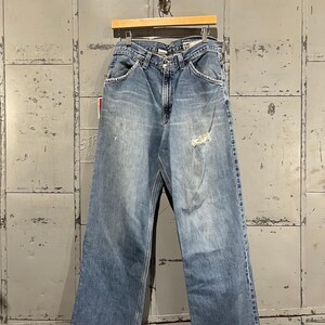 90s Gap Worker Jeans Distressed Baggy Light Wash Denim Jeans Paint