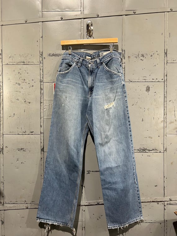 90s Gap Worker Jeans Distressed Baggy Light Wash Denim Jeans
