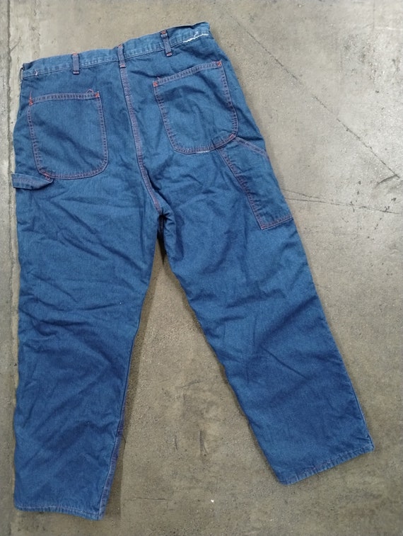36x29 70s Montgomery Ward Quilted Liner Jeans Pan… - image 3