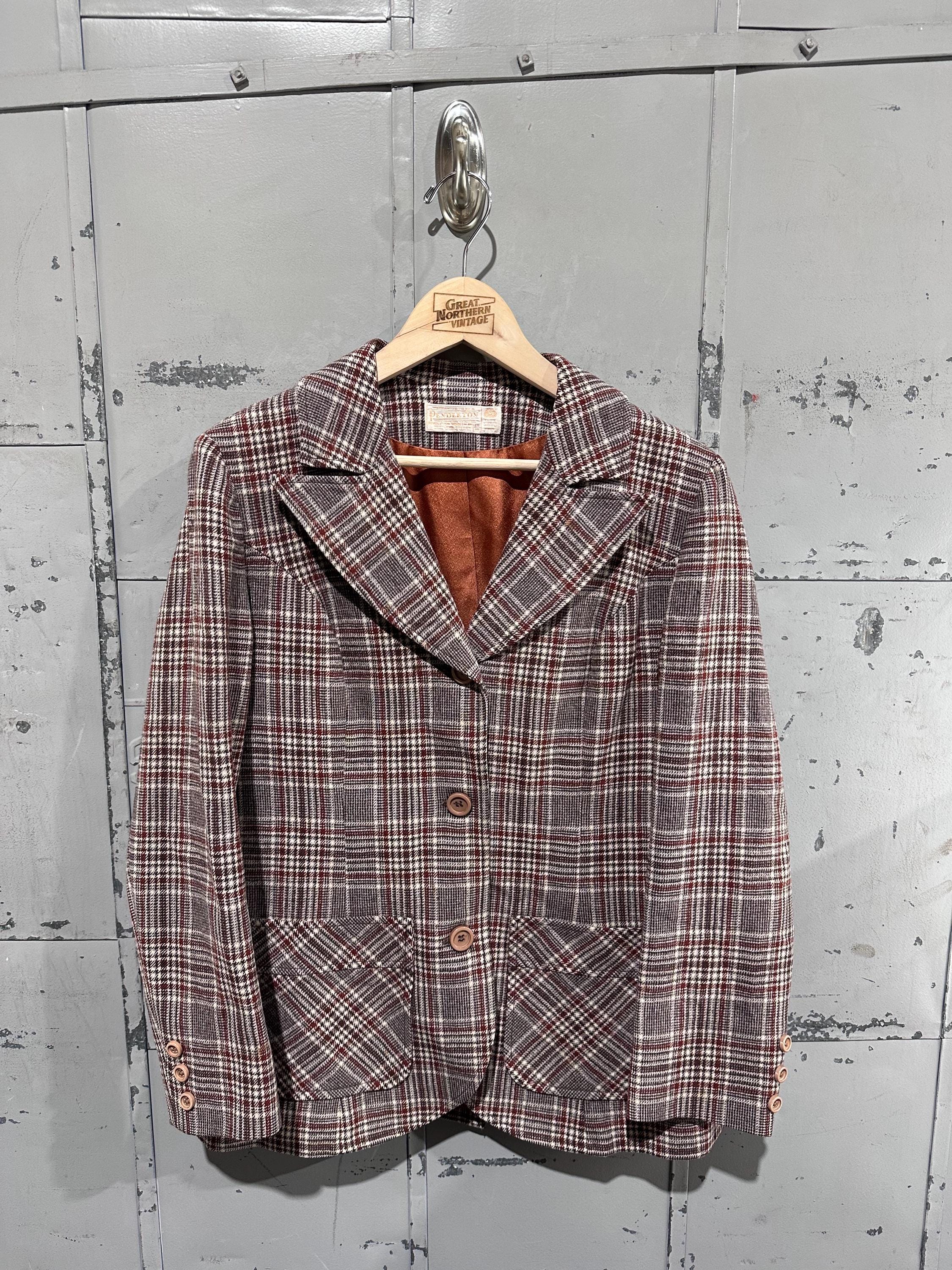 Orange Plaid Pendleton Jacket - Etsy