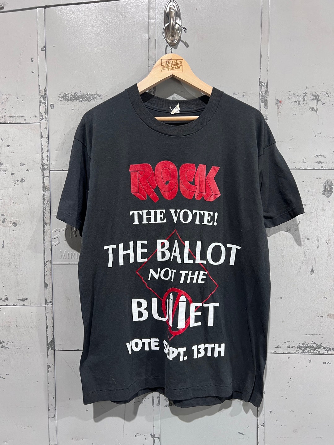 Vintage Rock the Vote / the Ballot Not the Bullet / Size XL Political ...