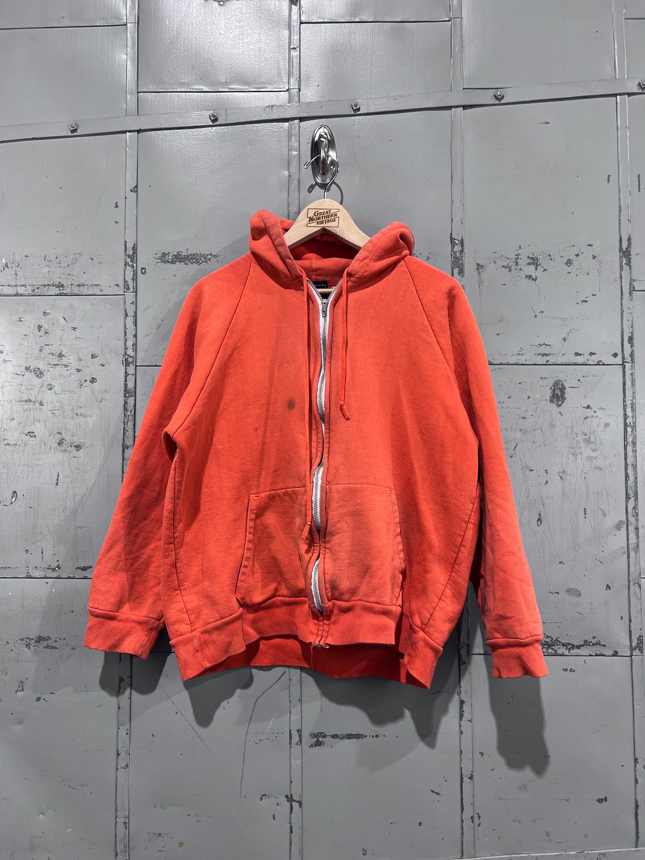 トップス 60s 70s vintage sweat hoodie double face 70s Russell Sun Faded Double-Face Hooded Sweatshirt - Ghost
