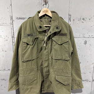 True Vintage M65 Field Jacket OG 107 Olive Green Coat, Military Army Small Medium Length