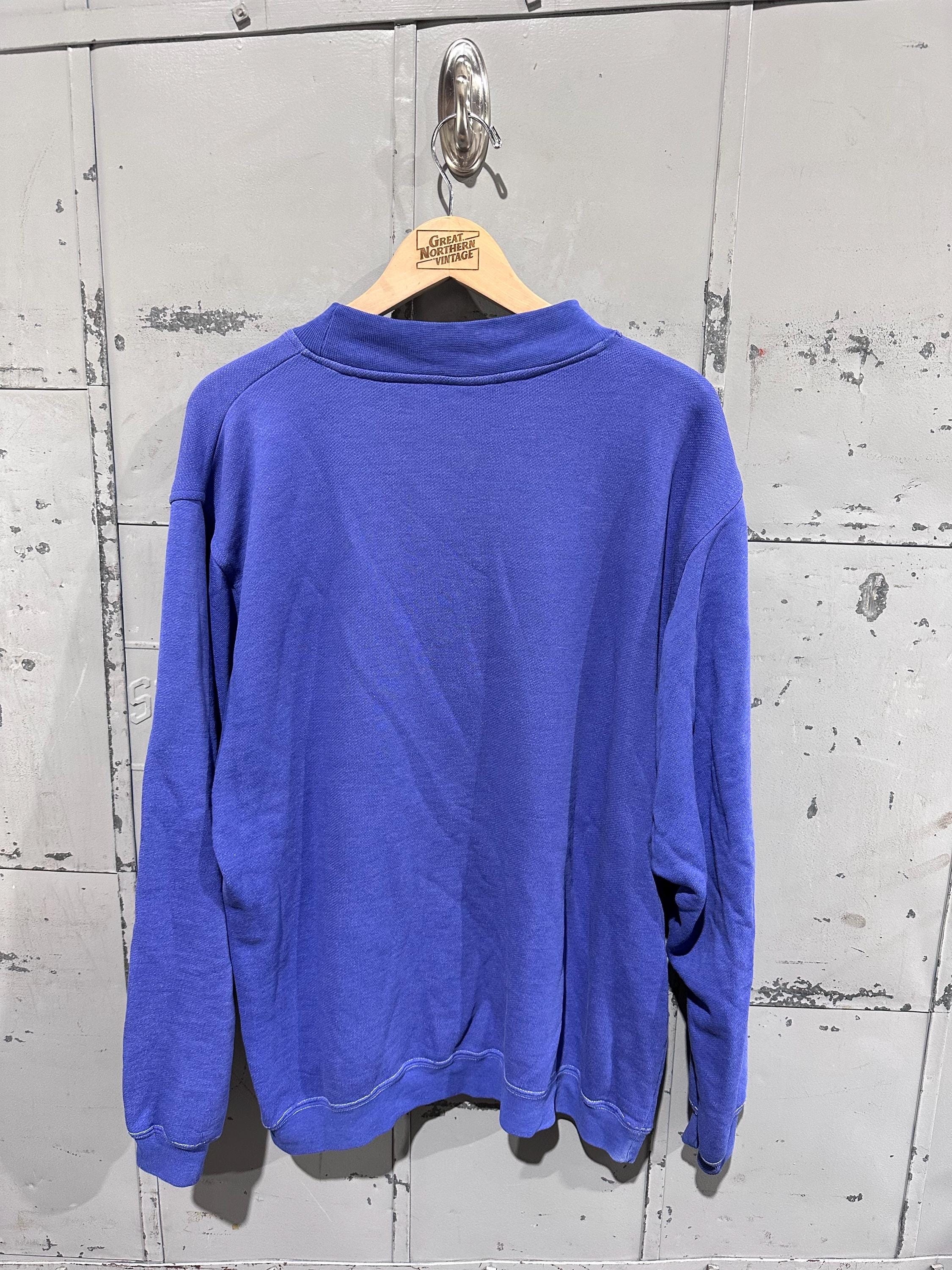 Sweat Vintage Gogo Sports – San Francisco – Homme 2XL – Bleu Polaire – Années 90 USA