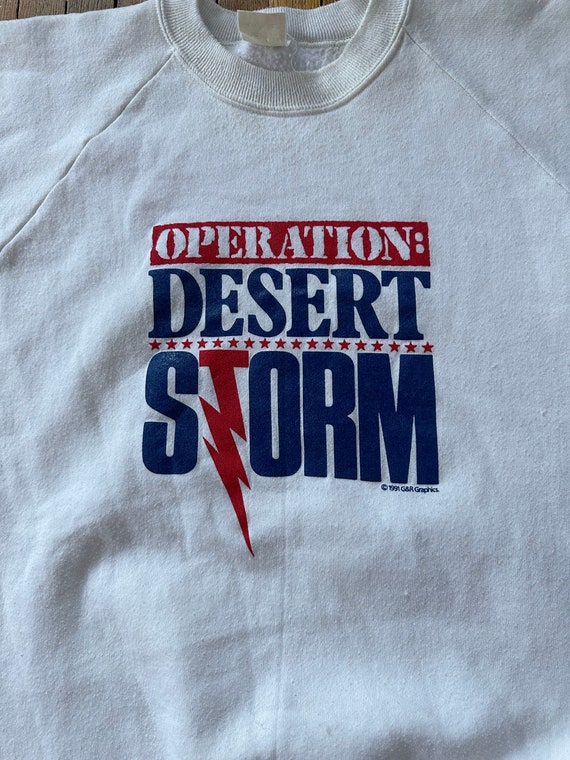 80s desert storm crewneck sweatshirt men’s XL mil… - image 2