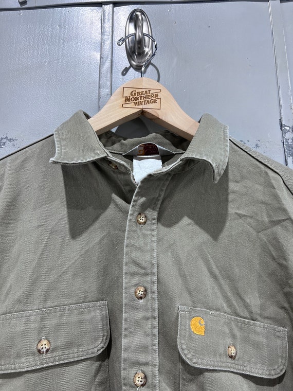 80s Rare Vintage Carhartt Traditional Workwear Shirt Sz M