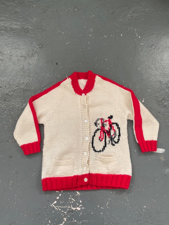 Size Medium Vintage 70s Cowichan Bike Knitwear Car