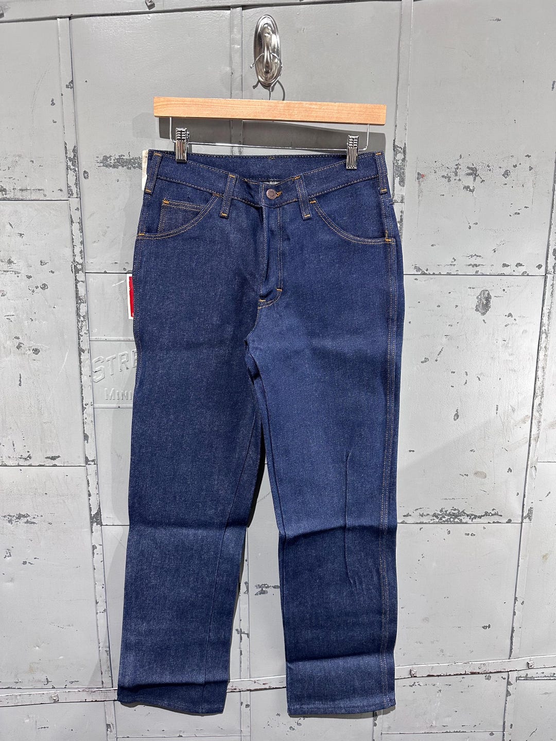 Vintage 90s Deadstock Dickies Indigo Unwashed Stiff Farmer Utility