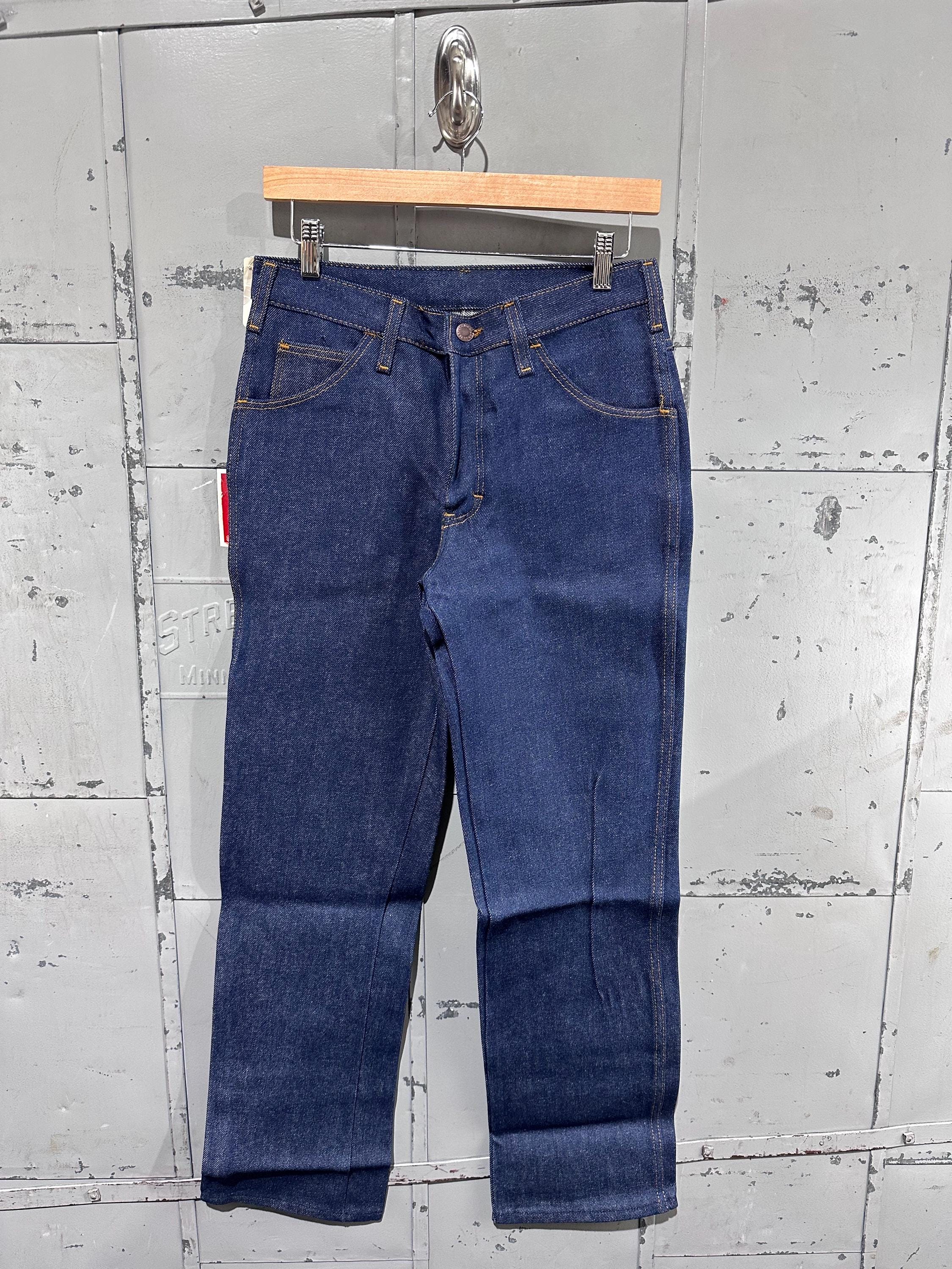 Vintage 90s Deadstock Dickies Indigo Unwashed Stiff Farmer Utility 