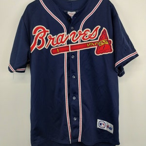 Vintage Braves jersey wilson XL made in the USA Navy #15