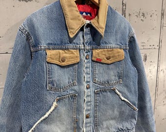 True Vintage 70s Big Smith Distressed Cropped Quilted Lined