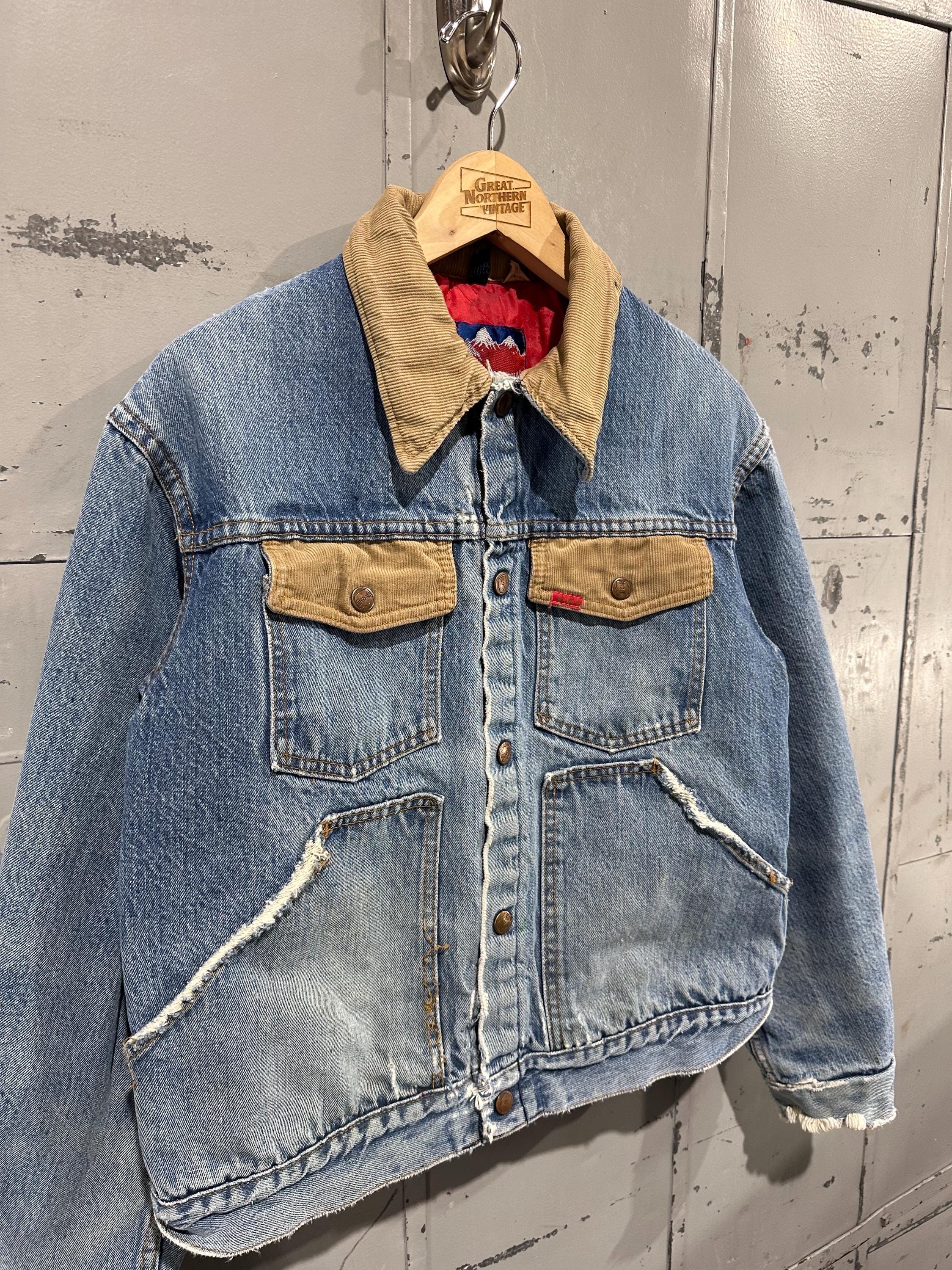 True Vintage 70s Big Smith Distressed Cropped Quilted Lined
