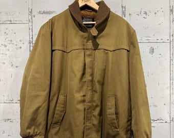 True Vintage 60s Cotton Car Club Classic Americana Zip Up Jacket Sherpa Lined men’s Large