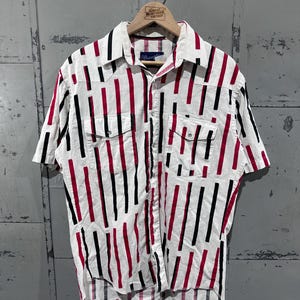 Vintage 90er Jahre Wrangler Brushpopper Western Hemd mit Knöpfen im Westernstil