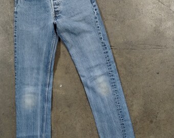 26x32 80s Levi's 501 xx Jean Lightwash Wash Pants Cowboy Western Trendy Streetwear Jeans Denim Classic Red Tab