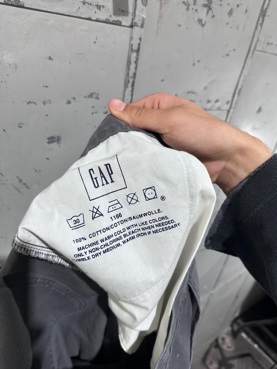 Vintage Gap Workwear Gray Utility Painter Paint Splattered Cotton