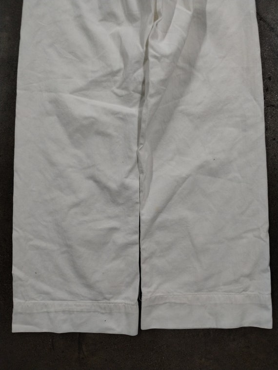 30 x 29 50s US Navy White Cotton Sailor's Pants B… - image 6