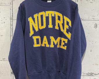 Vintage Notre Dame Spellout Crewneck Sweatshirt