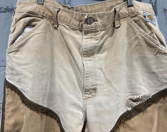 36x32 80s Carhartt Double Knee Worn in Duck Canvas Pants 36x32 80s Carhartt Double Knee Worn in Duck Canvas Pants